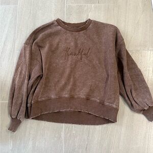 Brown 'Thankful' Sweatshirt